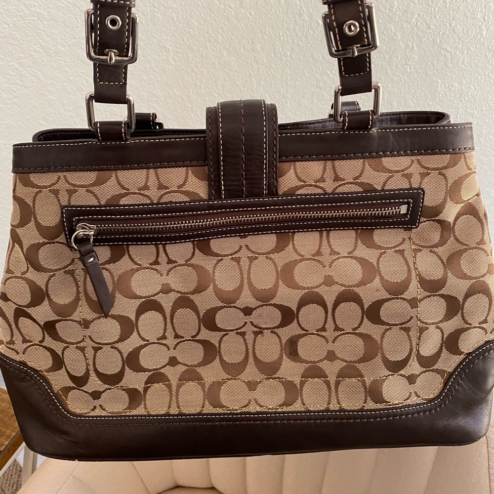 Coach signature satchel, brown - Picture 4 of 8